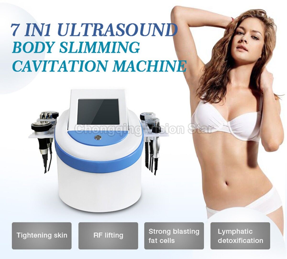 HYB-D80K 7 in 1 Ultrasound Body Slimming Cavitation Machine